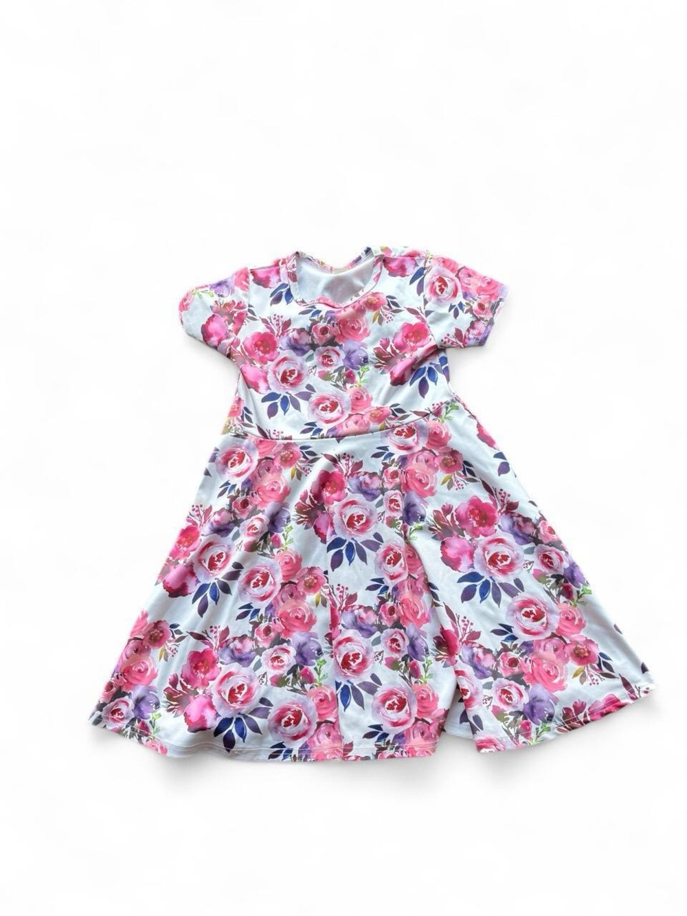 ✨Floral babydoll dress with a flowy skirt and short sleeves for Girls Size: XL✨